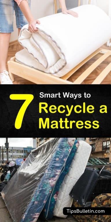 Learn how to recycle a mattress and box springs in the most ingenious ways possible. Find out 7 fun DIY ways to give your vintage beds, baby cribs, and bedding a really nice finishing detail. #recycleamattress #mattress #recyling Repurposed Mattress Ideas, Old Mattress Repurpose, Repurposed Box Springs, Upcycle Crib Mattress, Old Mattress Ideas, Crib Mattress Repurpose, Vintage Beds, Diy Mattress, Diy Household Cleaners