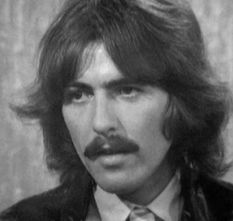 George H. Harrison George Harrison In The 80s, George Harrison Mustache, George Harrison Pfp, George Harrison Long Hair, George Harrison Smiling, George Harrison Long Hair And Beard, George Harrison With Guitar, George Harrison Playing Guitar, Beatles George Harrison