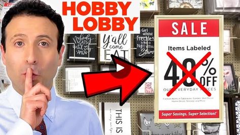 Hobby Lobby Sales Ad, Life Hacks Shopping, Hobby Lobby Hacks, Hobby Lobby Sales, Financial Wisdom, Hobby Lobby Christmas, Tons Of Money, Sales Ads, Decor Videos