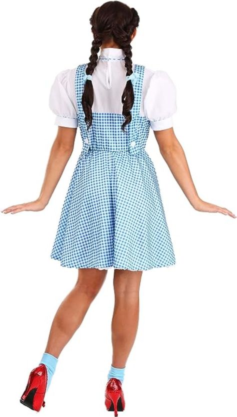 OFFICIALLY LICENSED Wizard of Oz costume, look for Turner Entertainment and Rubie's trademark on packaging and label to help assure you've received authentic safety-test costume
Classic DOROTHY GALE blue and white gingham jumper-look dress with attached white top; hair bows included Wizard Of Oz Dorothy Costume, Dorothy Halloween Costume, Wizard Of Oz Costume, Halloween Costumes Plus Size, Oz Costume, Dorothy Shoes, Best Costume Ever, Follow The Yellow Brick Road, Wizard Of Oz Dorothy