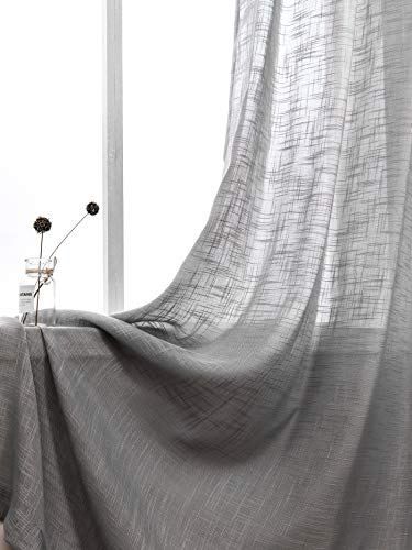 Light Grey Sheer Curtains, Grey Sheer Curtains Living Room, Grey Linen Curtains, Gris Dior, Sheers Curtains Living Room, Gray Sheer Curtains, Linen Sheer Curtains, Linen Drapery Panels, Bathroom 2023