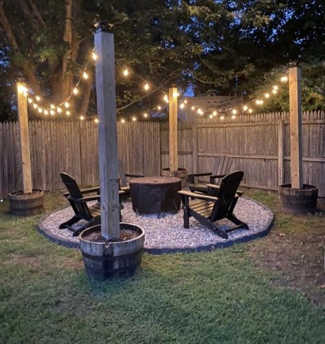 Diy Backyard Patio, Fire Pit Landscaping, Backyard Remodel, Diy Backyard Landscaping, Backyard Inspiration, Backyard Playground, Backyard Diy Projects, Have Inspiration, Backyard Fire