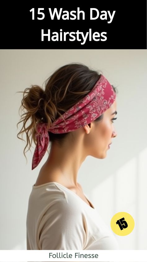 Wash Day Hairstyles,Woman with stylish bandana wrap hairstyle Wash Day Hairstyles, Artsy Hair, Cornrow Hairstyles For School, Lazy Girl Hairstyles, Grey Bob Hairstyles, Alopecia Hairstyles, Loose French Braids, 90’s Hairstyles, Day Hairstyles