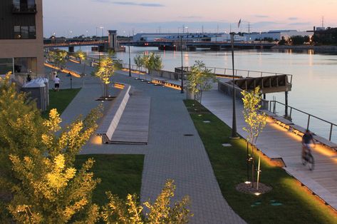 The CityDeck / StossLU | ArchDaily Riverfront Design, Waterfront Architecture, Landscape Urbanism, Bridge Landscape, Ontario Place, Landscape Pattern, Public Space Design, Park Design, Modern Landscape Design