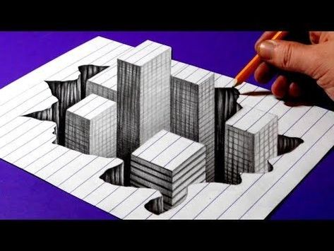 #pencilsketch #sketchbook #draw #artistsoninstagram #illustration #sketching #drawings #portrait #arto 3d Art Drawing Optical Illusions, 3d Building Drawing, 3 Dimensional Drawing, Building Drawing Easy, Portrait Drawing For Beginners, Summer Nail Styles, 3d Pencil Art, How To Draw 3d, Drawing Online