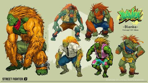 Street Fighter 6 Art, Concept Art Ideas, Blanka Street Fighter, Unused Concept Art, Street Fighter Video Game, Capcom Street Fighter, Street Fighter Characters, Street Fighter 2, Capcom Art