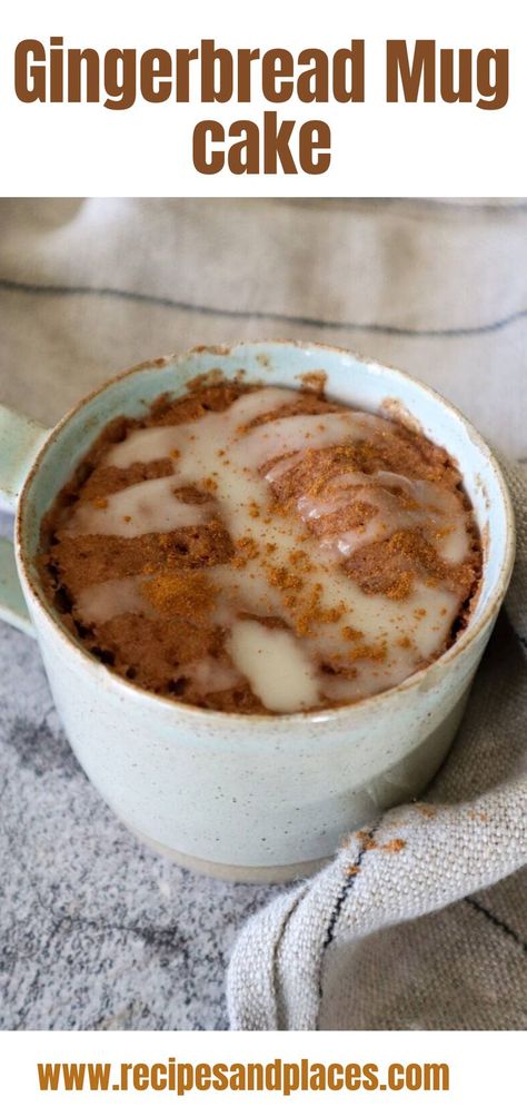 Gingerbread Mug cake Mug Cake Christmas Gift Ideas, Healthy Gingerbread Mug Cake, Low Calorie Gingerbread Recipes, Gingerbread Mug Cake Microwave, 1 Min Mug Cake, Gingerbread In A Cup, Christmas Mug Cake Recipe, Mug Microwave Recipes, Mug Baking