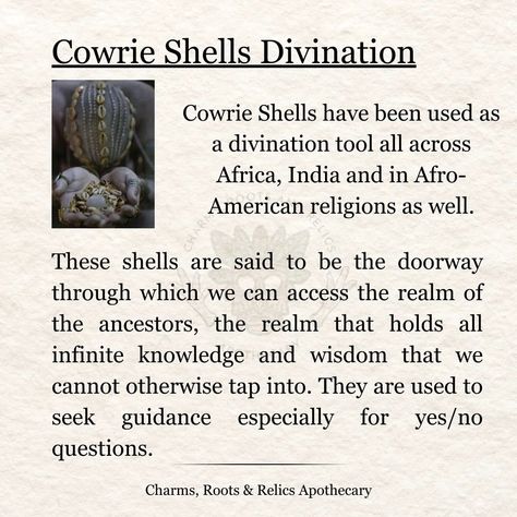 Cowrie Shell Meaning, Shell Meaning, Divination Techniques, Weather Magick, Cowrie Shell Divination, Traditional Handmade Cowrie Shell Jewelry, Shell Divination, Beaded White Cowrie Shell, Hearth Witch