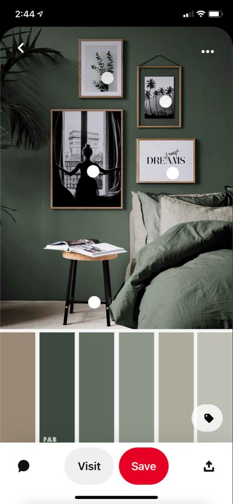 Grey Green Bedrooms, Olive Bedroom, Earth Tone Bedroom, Olive Green Bedrooms, Sage Bedroom, Bedroom Ideas Boho, Taupe Bedroom, Bedroom Shades, Home Interior Ideas