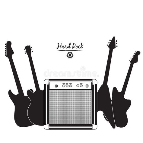 Rock Illustration, Object Design, Electric Guitars, Hard Rock, Electric Guitar, Stock Illustration, Taylor Swift, Vector Illustration, Guitar