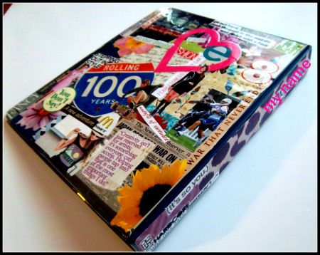 Decorate your binder for school using magazines Binder Decoration Ideas, Binder Decoration, Photo Collage Diy, Diy Collage, Heart Photo Collage, Mixed Media Diy, School Binder, Magazine Collage, Cheap Carpet Runners