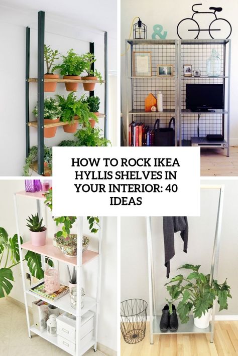 How To Rock IKEA Hyllis Shelves In Your Interior: 40 Ideas Ikea Hyllis Kitchen, Hyllis Ikea Bedroom, Ikea Hyllis Hack, Hyllis Ikea Hack, Butter Pantry, Ikea Inspirations, Hyllis Ikea, Ikea Hyllis, Ikea Plant