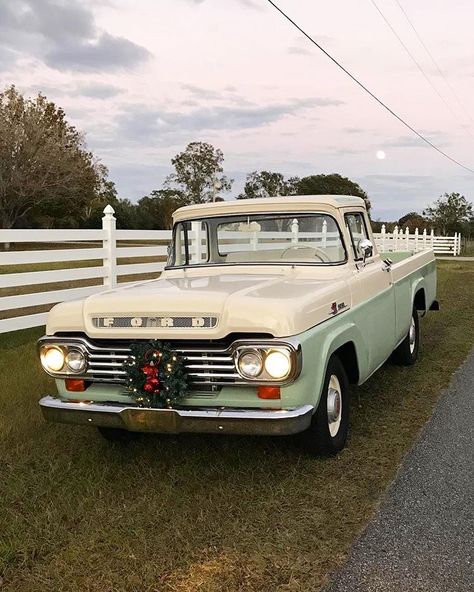 1959 Ford F100, F250 Highboy, Old Farm Truck, Shannon Ford, Aesthetic Cars, Vintage Automobiles, Dream Trucks, Old Vintage Cars, Custom Pickup Trucks