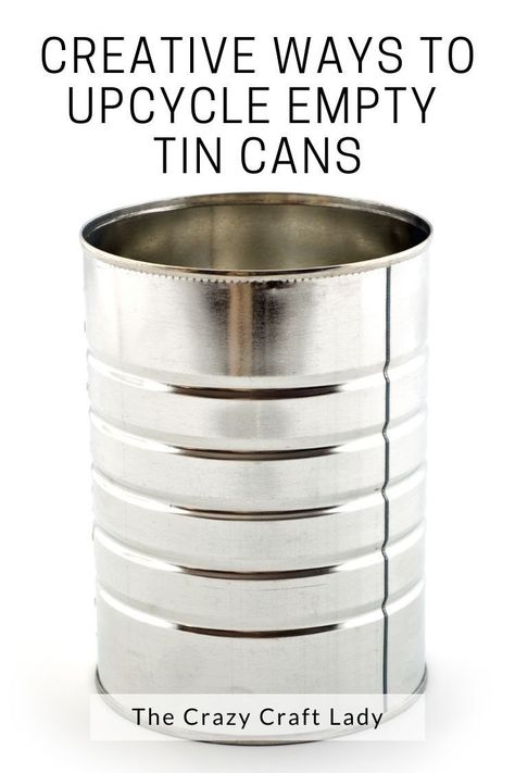 Metal Cans Ideas Diy, Metal Cans Ideas, Paint Cans Repurpose, Big Tin Can Crafts, Soup Can Crafts Diy, Recycled Tin Cans Diy Ideas, Diy Aluminum Can Crafts, Pirouline Can Crafts, Crafts With Cans Ideas