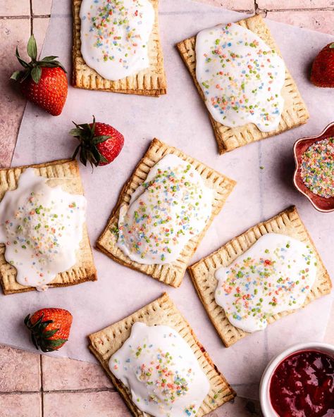 Homemade Sourdough Pop Tarts Gluten Free Pop Tarts, Strawberry Pop Tarts, Strawberry Pop, Poptart Recipe, Strawberry Pop Tart, 100 Calorie, Pop Tart, Brownie Desserts, Oreo Dessert