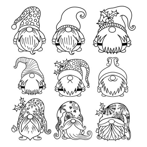 Download the Christmas Gnome Line Art Set 3066350 royalty-free Vector from Vecteezy for your project and explore over a million other vectors, icons and clipart graphics! Gonk Drawing Christmas, Christmas Gonks Gnomes, Traceable Art Free Printable, Christmas Gnomes Coloring Pages, Gonks Christmas Drawing, Christmas Gnome Embroidery, Gonk Drawing, Gonk Art, Gnome Drawing Illustration