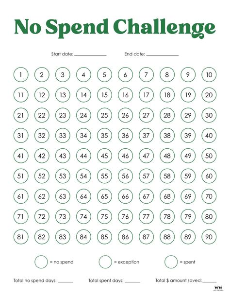 Choose from 20 no spend challenge printables covering various durations to help control your spending and start saving today. Print from home. 100% FREE! No Spending Tracker, No Spend Calendar, 30 Day No Spend Challenge, No Spend Challenge Printable, Money Binder, 2024 Journal, Savings Chart, No Spend, No Spend Challenge