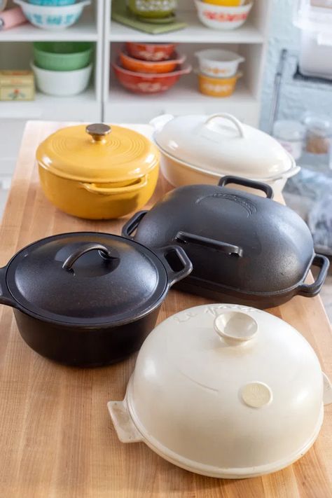 The Best Dutch Ovens for Bread Baking | Baker Bettie Lodge Enamel Dutch Oven, Bread Cloche, Lodge Dutch Oven, Cast Iron Bread, Baker Bettie, Best Dutch Oven, Le Creuset Dutch Oven, Searing Meat, Dutch Oven Bread