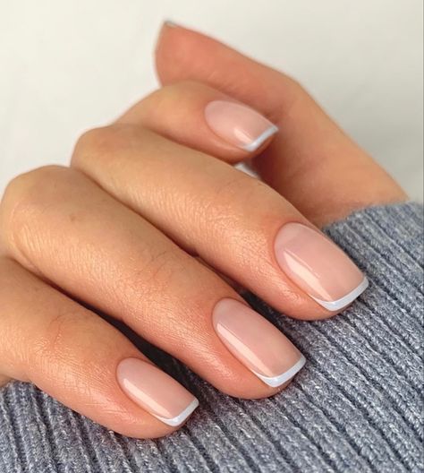 Short Fall Nails, Autumn Nail Designs, White Tip Nails, Color For Nails, Plain Nails, Autumn Nail, French Tip Nail Designs, French Manicure Nails, Nails Trends