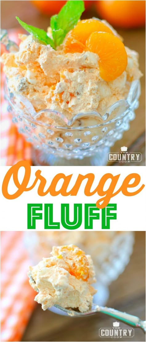 Weight Watchers Orange Fluff recipe from The Country Cook Weight Watchers Orange Fluff, Orange Video, Orange Fluff, Weight Watcher Desserts, Weight Watchers Dessert Recipes, Fluff Recipe, Weight Watchers Recipes Desserts, Ww Freestyle, Fruit Orange