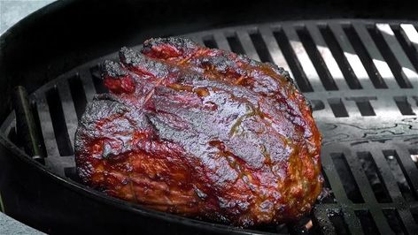 BBQ Beef Roast Bbq Beef Roast, Barbecue Recipes Sides, Bbq Roast Beef, Beef Eye Of Round, Homemade Mashed Potatoes Recipe, Soy Milk Recipes, Eye Of Round Roast, Homemade Soy Milk, Bbq Beef Ribs