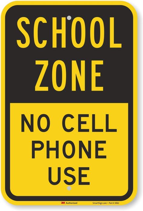 No Cell Phone Sign, Courtyard Wall, Classroom Arrangement, Drivers Ed, Book Cover Page, Library Bulletin Boards, Class Rules, English Exercises, School Zone