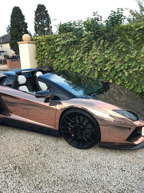 Copper or Rose Gold Lamborghini Rose Gold Lamborghini, Gold Cars, Gold Lamborghini, Rose Gold Car, Gold Car, Lamborghini, Luxury Cars, Or Rose, Copper