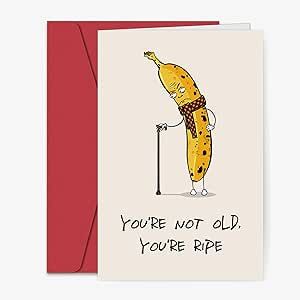 50th Birthday Cards For Women Handmade, Funny 50th Birthday Cards, 50th Birthday Card Ideas, 50th Birthday Cards For Women, Banana Birthday, Birthday Card For Men, Funny Banana, Card For Men, Happy Birthday Card Funny