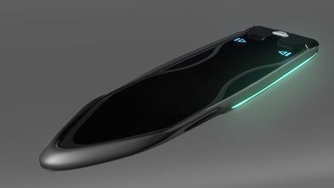 Neon Hoverboard, James Evans on ArtStation at https://www.artstation.com/artwork/oeKXL Steampunk Hoverboard, Sci Fi Hoverboard, Hoverboard Concept Art, Hoverboard Futuristic, Futuristic Hoverboard, Spy Shows, Futuristic Tech, Future Technology Concept, Arts Project