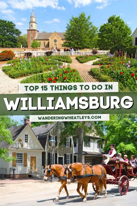 15 Best Things to Do in Williamsburg Virginia! In this Williamsburg travel guide you'll discover the top attractions in Williamsburg VA, where to drink, and more! | Virginia travel | things to do in Virginia | activities in Williamsburg | museums in Williamsburg | attractions in Virginia | activities in Virginia | tours in Williamsburg | where to eat in Williamsburg | sights in Williamsburg | historic locations in Virginia | places to visit in Virginia | USA travel | #Williamsburg #Virginia Places To Eat In Williamsburg Va, Historic Williamsburg Virginia, Things To Do Virginia, Things To Do In Jamestown Virginia, Free Things To Do In Williamsburg Virginia, Williamsburg Virginia Fall, Virginia Things To Do, Things To Do In Williamsburg Virginia, Virginia Bucket List