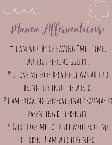 Positive Motherhood Affirmations, Positive Affirmation Quotes For Moms, Mantras For Moms, Positive New Mum Affirmations, Words Of Affirmation For New Moms, Daily Affirmations For New Moms, Mom Daily Affirmations, Positive Postpartum Affirmations, Pumping Affirmations