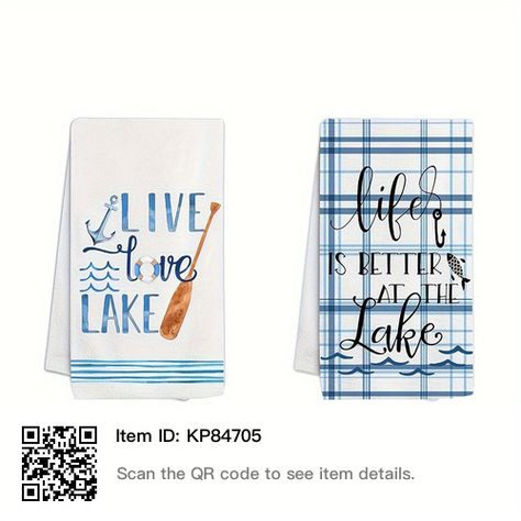 Lake Life Decor, Lake House Gifts, Lake Gifts, Lake House Kitchen, Modern Lake House, Decorative Kitchen Towels, Gift For New Home, Life Kitchen, Hand Towels Bathroom