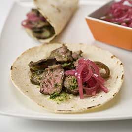 Steak Tacos - Cook's Illustrated Americas Test Kitchen Recipes, Spicy Pickled Onions, Test Kitchen Recipes, Steak Taco Recipe, Flank Steak Tacos, Recipes Steak, Steak Tacos, Beef Tacos, America's Test Kitchen Recipes