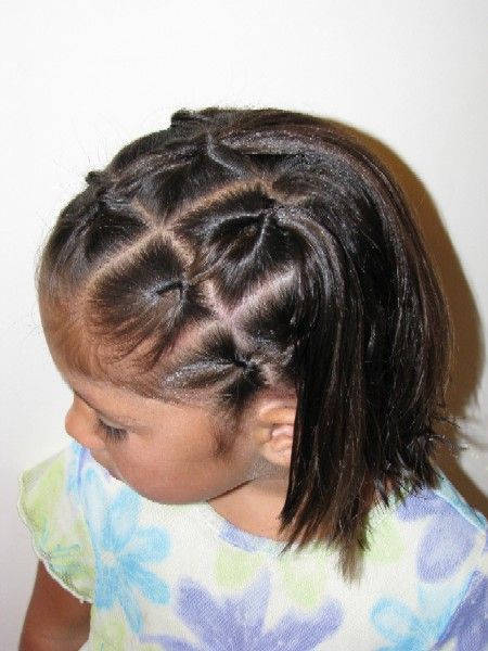 Double pull thrus Hair Styles For Kids Easy, Hair Styles For Kids, Girls Hairdos, Fun Hairstyles, Girly Hair, Styles For Kids, Pig Tails, Gymnastics Hair, Girl Hair Dos