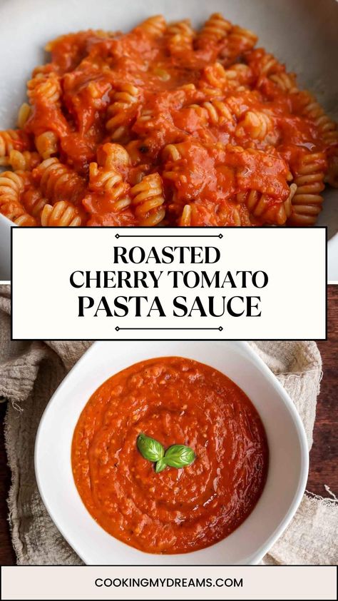 Roasted Cherry Tomato Pasta Sauce Roasted Cherry Tomato Pasta Sauce, Cherry Tomatoes Pasta Sauce, Pasta Sauce Using Cherry Tomatoes, Pasta And Cherry Tomato Recipes, Cherry Tomatoes Sauce, Recipes With Cherry Tomatoes, Roasted Tomato Pasta Sauce, Cherry Tomatoes Recipes, Roasted Cherry Tomato Pasta