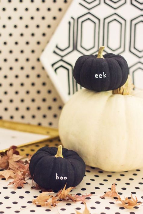 DIY Tiny Message Pumpkins Paint Pumpkin, No Carve Pumpkin Decorating, Halloween Memes, Glitter Pumpkins, Creative Pumpkins, Funny Pumpkins, Pumpkin Halloween Decorations, Pumpkin Painting, Diy Pumpkin