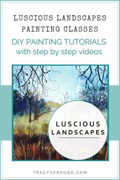 Join Tracey in this fun six lesson online art course “Luscious Landscapes” to learn a diverse array of approaches and techniques. Learn how to paint landscapes with Tracey Verdugo's Luscious Landscapes online art tutorial. Follow for more painting tips and tricks. Online Art Tutorials, Painting Tips And Tricks, Online Art Courses, Beautiful Landscape Paintings, Learn How To Paint, Art Courses, Abstract Landscape Painting, Painting Class, Art Tutorial