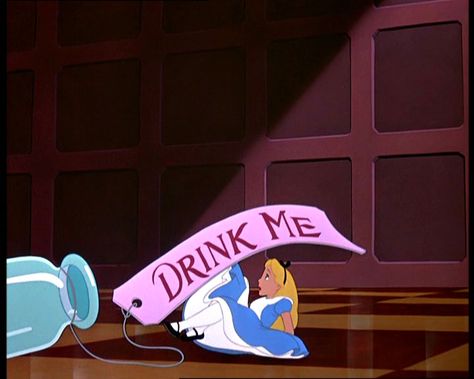 Drink me Drink Me, Alice In Wonderland, Pink