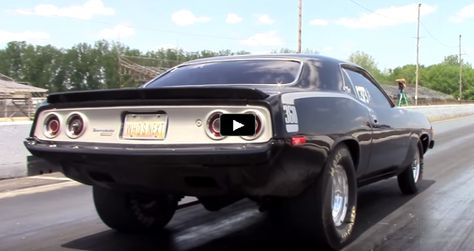 Plymouth HEMI Cuda "Bad in Black" | Drag Racing Female Trucks, Plymouth Hemi Cuda, Hemi Cuda, Trucker Shirts, Mopar Muscle Cars, Plymouth Barracuda, To The Bone, Bad To The Bone, Mopar Muscle