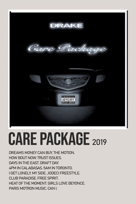 Trust Issues Album Cover, Drake Care Package Wallpaper, Drake Album Cover, Drake Album, Drakes Songs, Drakes Album, Minimalist Polaroid Poster, Polaroid Album, Rap Album Covers