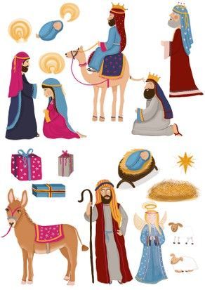 Nativity Scene Characters, Nativity Printables, Printable Nativity, Nativity Characters, Nativity Scene Crafts, Traditional Christmas Cards, Diy Nativity, Christ Centered Christmas, Nativity Scenes