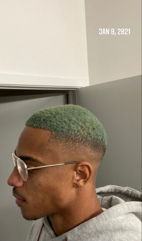 Green Hair Men, Black Boy Hairstyles, Bleached Hair Men, Boys Colored Hair, Black Boys Haircuts, Men Blonde Hair, Black Hair Cuts, Dyed Hair Men, Shaved Hair Designs