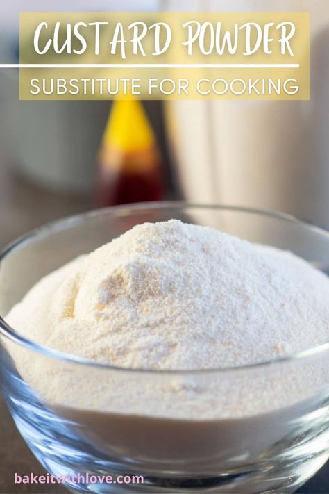 Custard Powder Recipes, Homemade Baking Powder, Custard Recipe Easy, How To Make Custard, Custard Creams, Easy Custard, Homemade Custard, Kitchen Hack, Vanilla Sauce