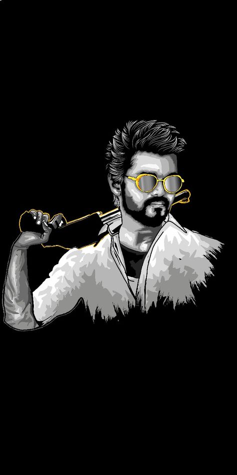 Vijay Attitude Image, Vijay Art Images, Vijay Illustration Art, Vijay Black Wallpaper, Vijay Tvk Picture Flag, Vijay Illustration, Vijay Joseph, Joseph Vijay, Vijay Actor Hd Images