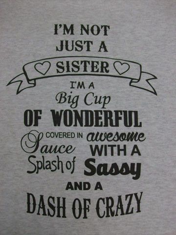 Crew neck Krazy Sister Sweatshirt Sibling Quotes, Sister Quotes Funny, Sisters Quotes, Inspirerende Ord, Love My Sister, Brother Quotes, Sisters Forever, Sisters Funny, Sister Quotes