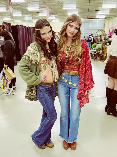 70s outfit, 70s style, 60s style, 60s fashion, 60s outfit, hippie style, hippie aesthetic, hippie outfits, festival outfits 70s Flower Power Outfit, Hippie Outfits 70s Bell Bottoms, Decades Day Spirit Week 70s Hippie, 70s Party Outfits Women, Hippie Party Outfit, Groovy Outfits 70s, 60s Hippie Fashion, 60s Hippie Outfits, Modern 70s Outfits