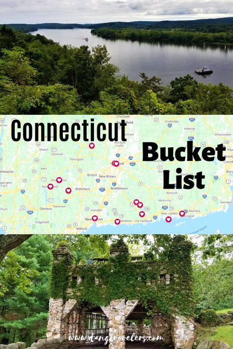 Connecticut things to do. Here are the must-see places and must-do attractions we think you should add to your CT bucket list trip. Visit Connecticut, Connecticut Travel, New England Road Trip, East Coast Travel, East Coast Road Trip, New Haven Connecticut, New England States, New England Travel, New England Fall