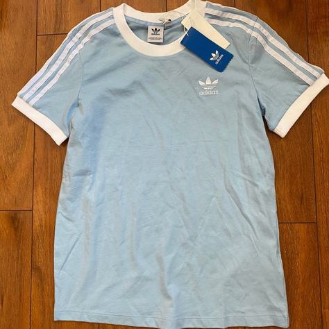 New With Tag Women’s Blue Shirt Adidas Tshirt Women Outfit, Addidas Shirts, Adidas Shirt Women, Adidas Tshirt, Christmas Things, Adidas Shirt, Adidas Tops, Blue Adidas, Blue Tshirt