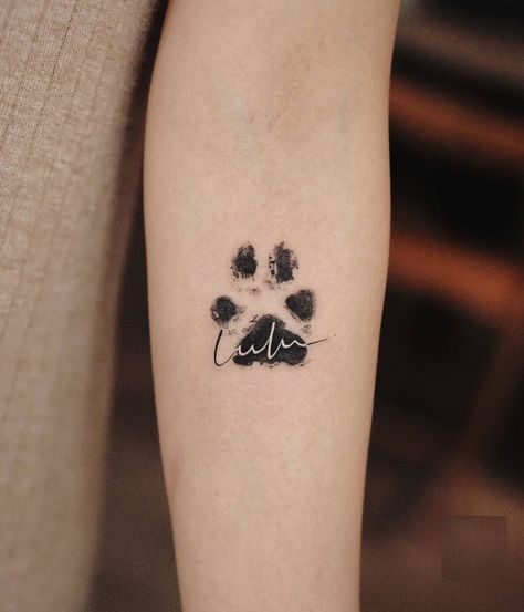 Cat Print Tattoo, Cat Paw Print Tattoo, Dog Pawprint Tattoo, Cat Paw Tattoos, Nose Tattoo, Tatoo Dog, Dog Print Tattoo, Dog Memorial Tattoos, Pawprint Tattoo