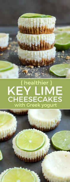 Easy Healthy Cheesecake Recipes, Cheesecake With Greek Yogurt, Healthier Cheesecake, Healthy Key Lime, Healthy Cheesecake Recipes, Fruit Tart Recipe, Key Lime Cheesecake, Healthy Cheesecake, Healthy Greek Yogurt